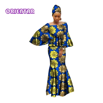 Africana saias conjunto de roupas para mulheres 3 peças conjunto africano de  impressão blusa e saias longas véu tecido grosso de lã riche saias terno  wy2809 venda